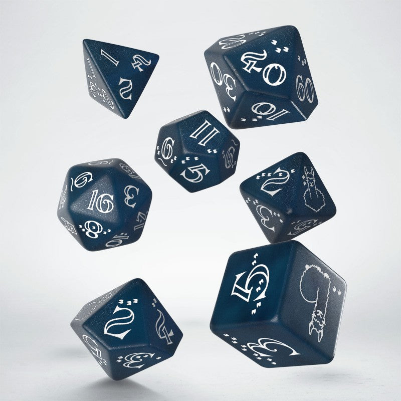 Shimmering Llama Dice Set (Glittering dark blue (Q-Workshop) (SLLA3F)