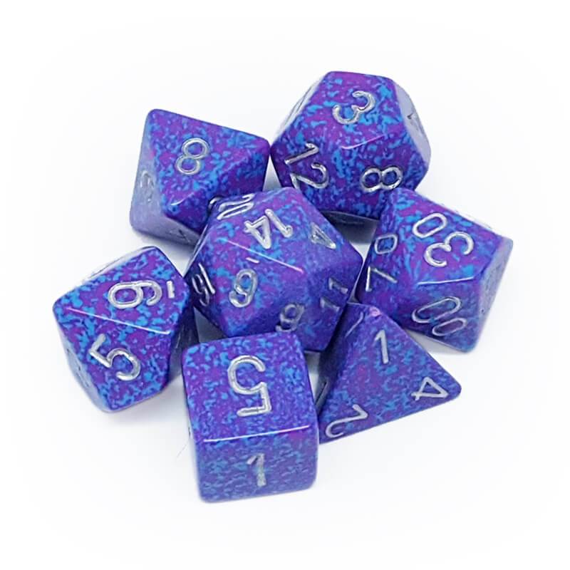 Speckled Polyhedral 7-Die Set Silver Tetra (Chessex) (25347)