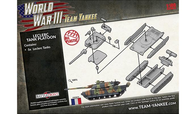 World War III: Team Yankee - Leclerc Tank Platoon (x5 Plastic) (TFBX10)