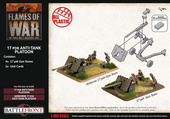 Flames of War: 17 pdr Anti-tank Platoon (Plastic) (BBX52)