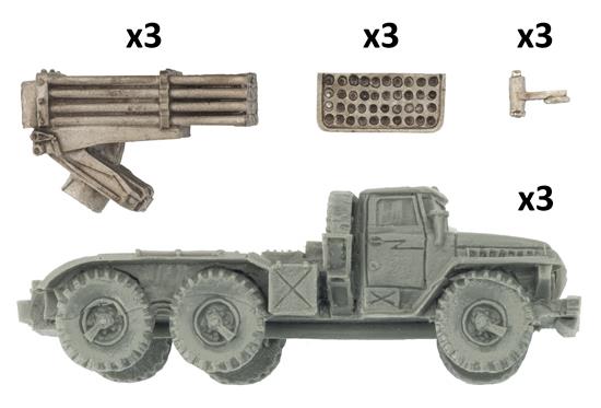 World War III: Team Yankee - BM-21 Hail Battery (WWIII x3 Tanks) (TSBX08)