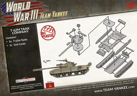 World War III: Team Yankee - T-62M Tank Company (Plastic) (TSBX19)