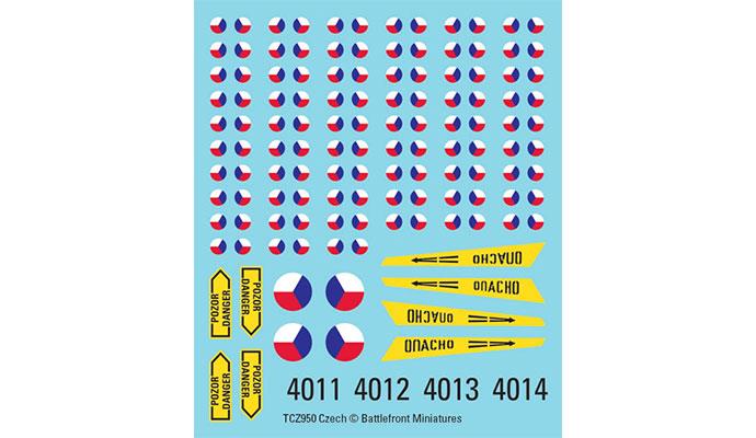 World War III: Tank Yankee - Czechoslovak Decals (TWP950)