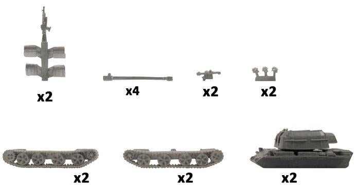 World War III: Team Yankee - ZSU-57-2 AA Platoon (WWIII x2 Tanks) (TQBX03)