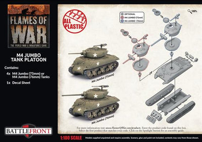 Flames of War: M4 Jumbo Tank Platoon (UBX92)