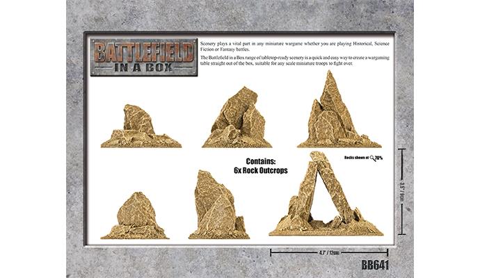 Battlefield in a Box Essentials: Rock Outcrops - Sandstone (x6) (BB641)