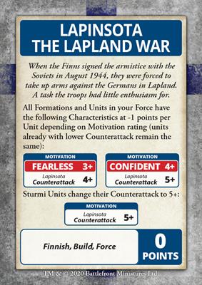 Flames of War: Bagration - Finnish Command Cards (FW269FC)