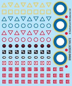 Flames of War: Desert Rats Decals (BR940)