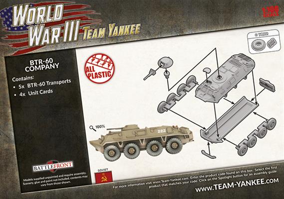 World War III: Team Yankee - BTR-60 Transport Platoon  (WWIII x5 Tanks Plastic) (TSBX14)