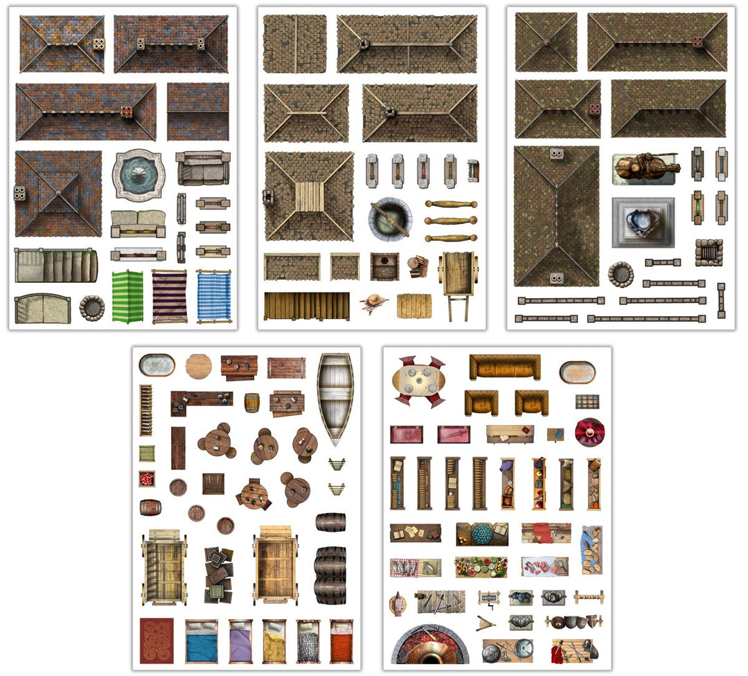 Add-On Scenery for RPG Maps - Town Trimmings