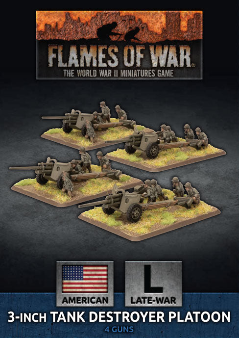 Flames of War: 3 inch Towed Tank Destroyer Platoon (x4) (UBX80)