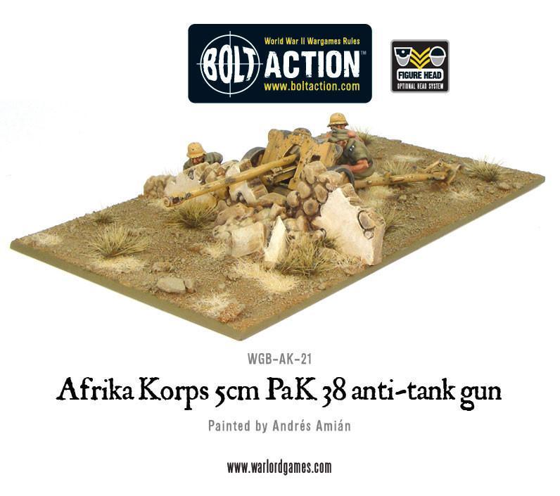 Bolt Action: Afrika Korps 5cm PaK 38 anti-tank gun