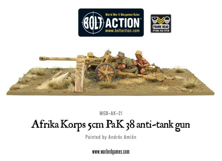 Bolt Action: Afrika Korps 5cm PaK 38 anti-tank gun