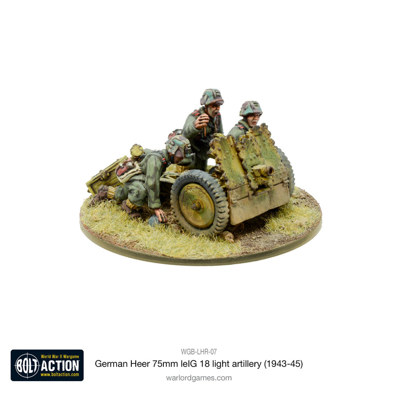 Bolt Action: German Heer 75mm leIG 18 light artillery (1943-45)