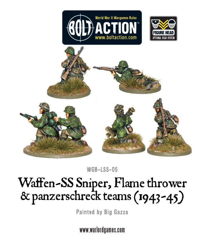 Bolt Action: Waffen-SS Sniper, Flamethrower and Panzerschreck teams (1943-45)