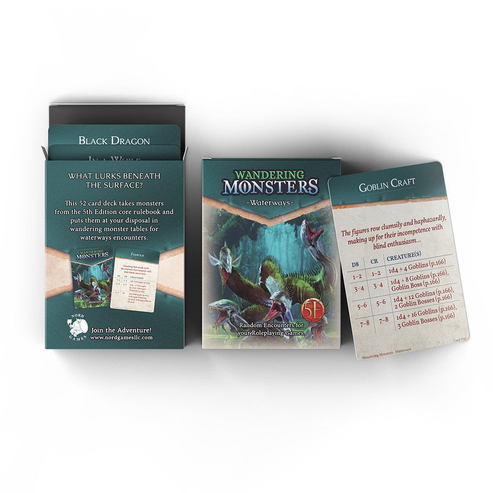 Wandering Monsters Deck: Waterways (5E)