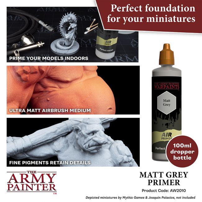 Warpaints Air Accessories: Grey Primer, 100 ml (The Army Painter) (AW2010)