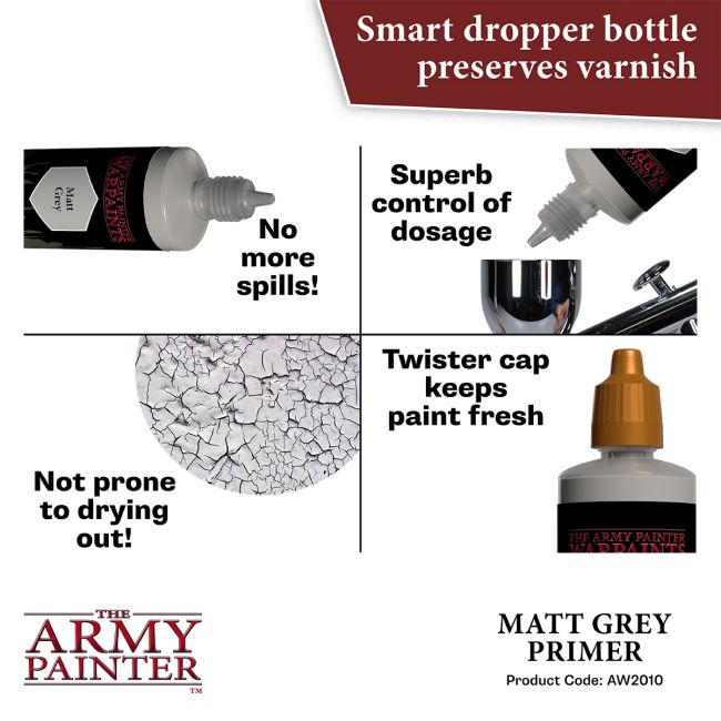 Warpaints Air Accessories: Grey Primer, 100 ml (The Army Painter) (AW2010)