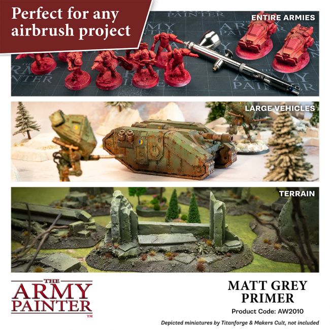 Warpaints Air Accessories: Grey Primer, 100 ml (The Army Painter) (AW2010)