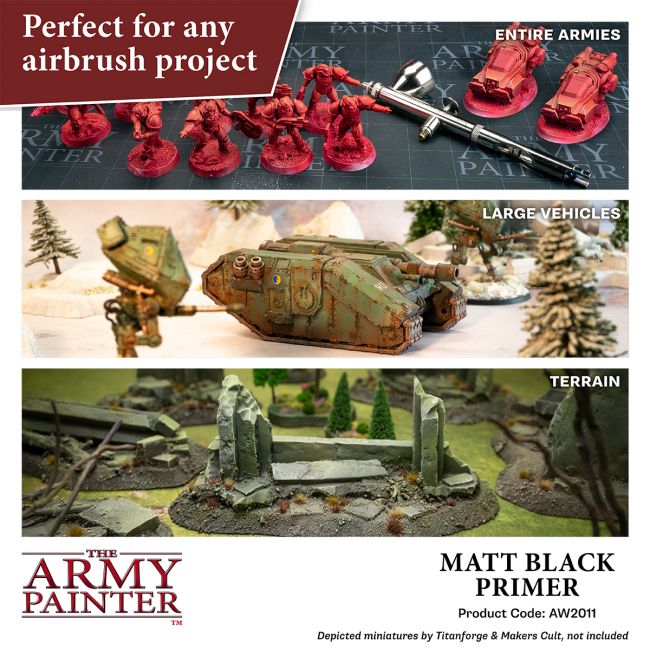 Warpaints Air Accessories: Primer Black, 100 ml (The Army Painter) (AW2011)
