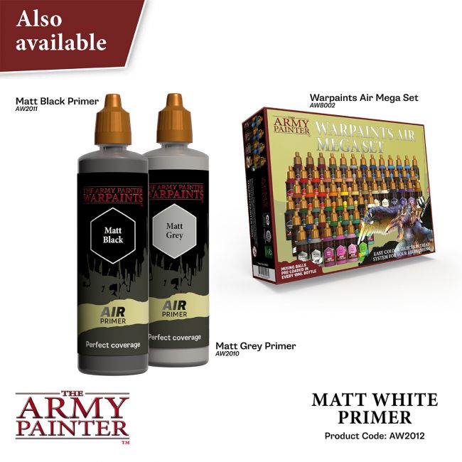 Warpaints Air Accessories: Primer White, 100 ml (The Army Painter) (AW2012)