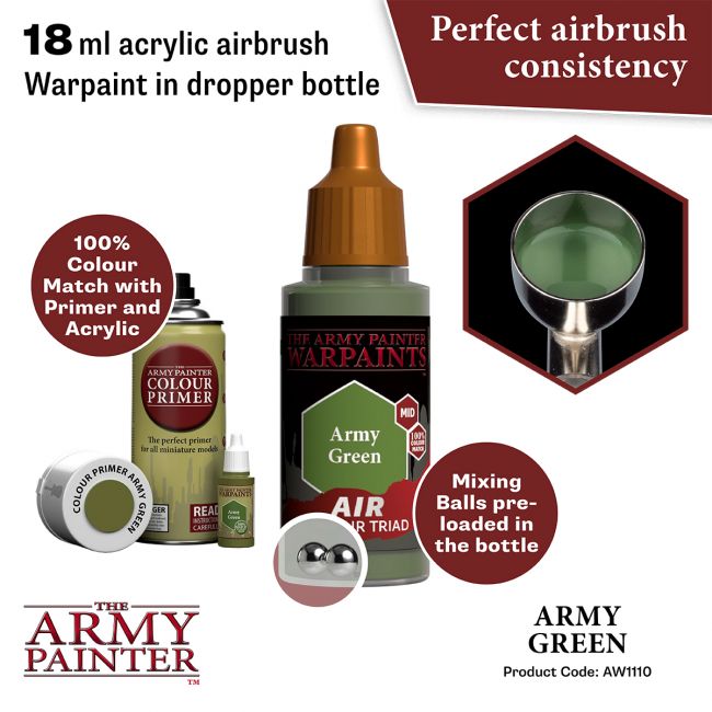 Warpaints Air: Army Green (The Army Painter) (AW1110) (38)