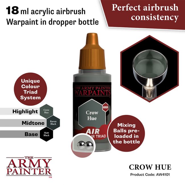 Warpaints Air: Crow Hue (The Army Painter) (AW4101) (3)