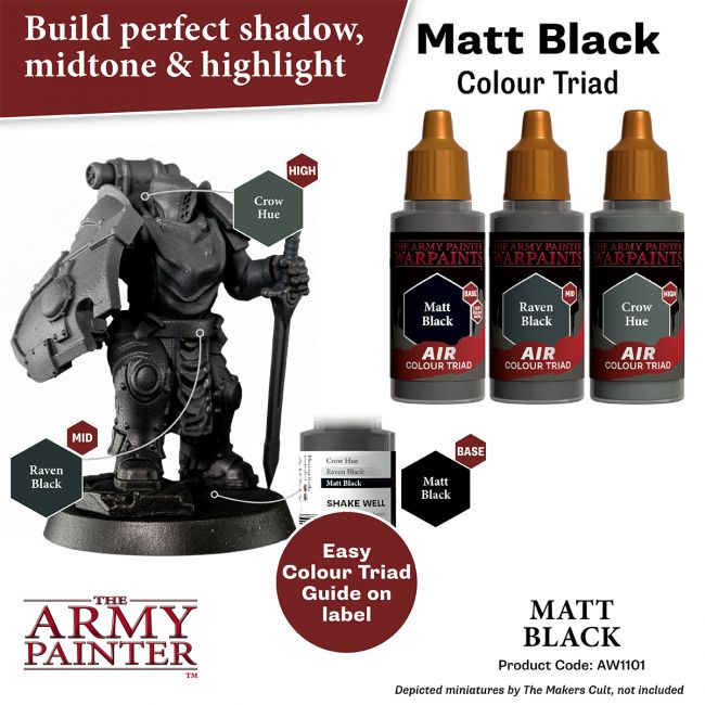 Warpaints Air: Matt Black (The Army Painter) (AW1101) (1)