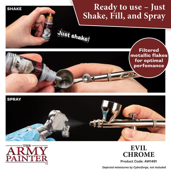 Warpaints Air Metallics: Evil Chrome (The Army Painter) (AW1491) (117)