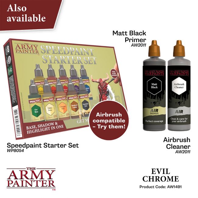 Warpaints Air Metallics: Evil Chrome (The Army Painter) (AW1491) (117)