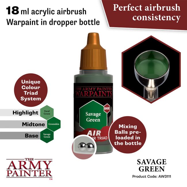 Warpaints Air: Savage Green (The Army Painter) (AW3111) (40)