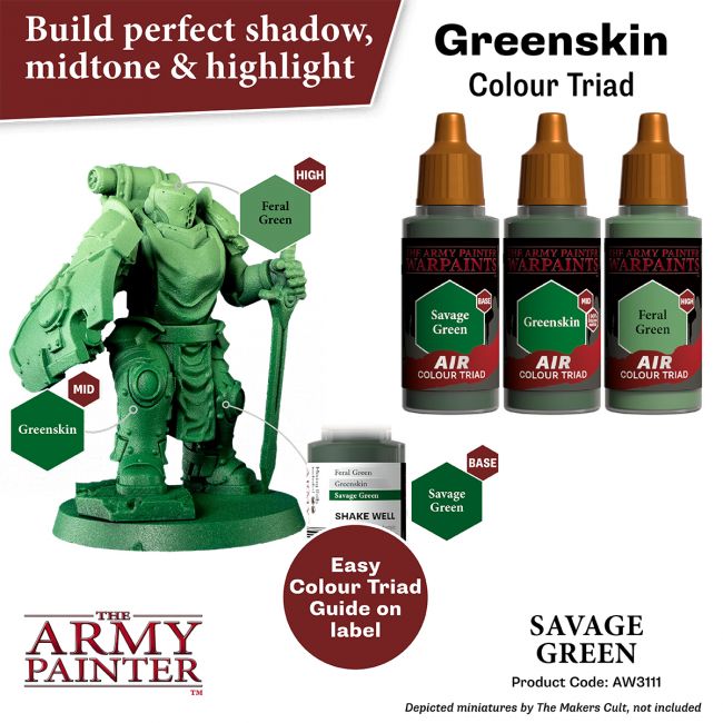 Warpaints Air: Savage Green (The Army Painter) (AW3111) (40)