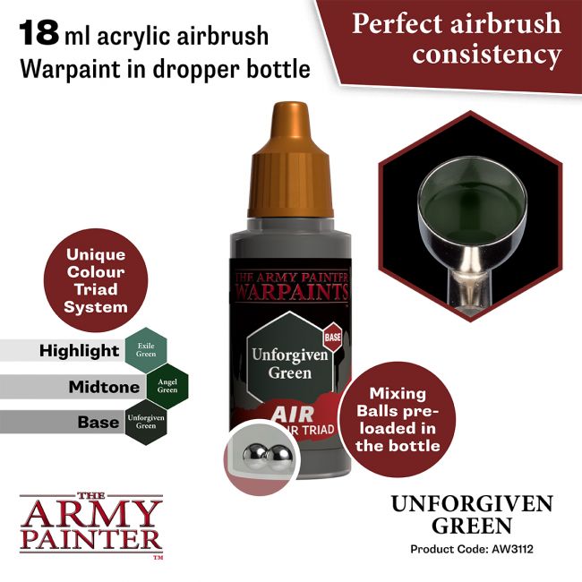 Warpaints Air: Unforgiven Green (The Army Painter) (AW3112) (19)
