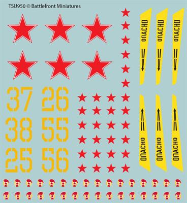 World War III: Team Yankee - Soviet Decal Set (WWIII x4 Sheets) (TSU950)