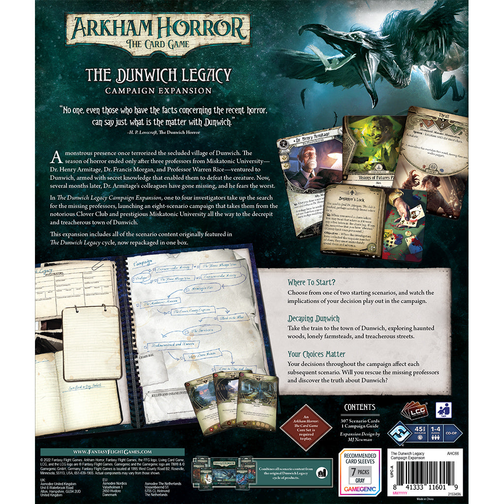 Arkham Horror: The Card Game - The Dunwich Legacy Campaign Expansion