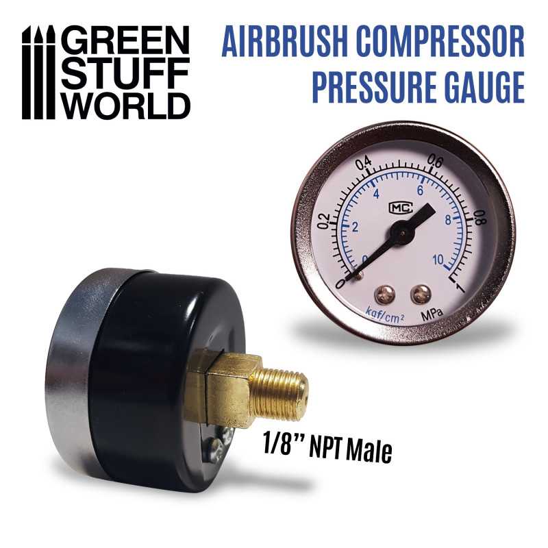 Airbrush Compressor Pressure Gauge (Green Stuff World)