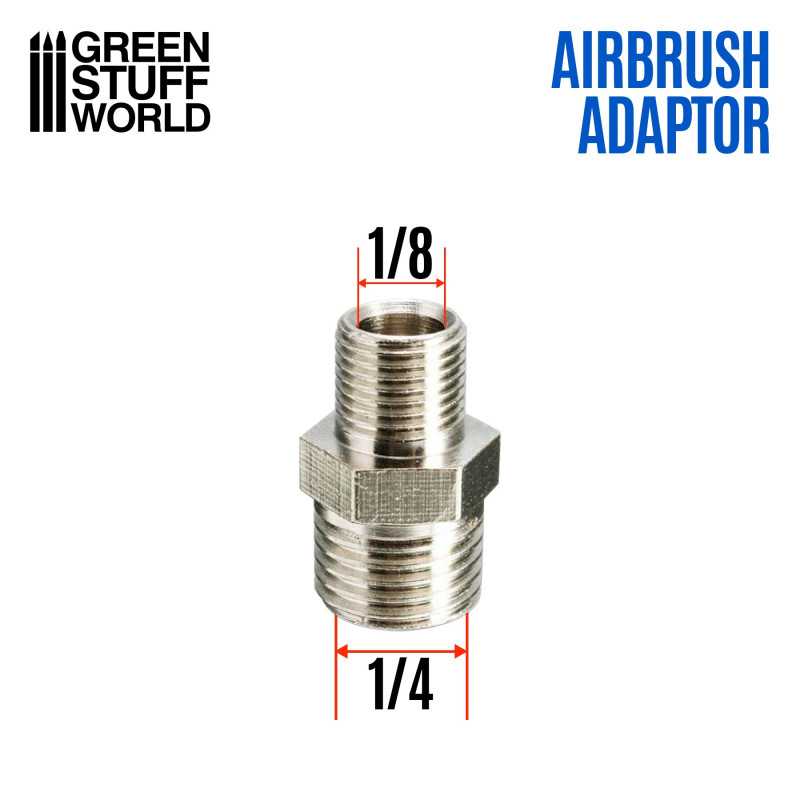 Airbrush Thread Adapter 1/4" to 1/8" (Green Stuff World)