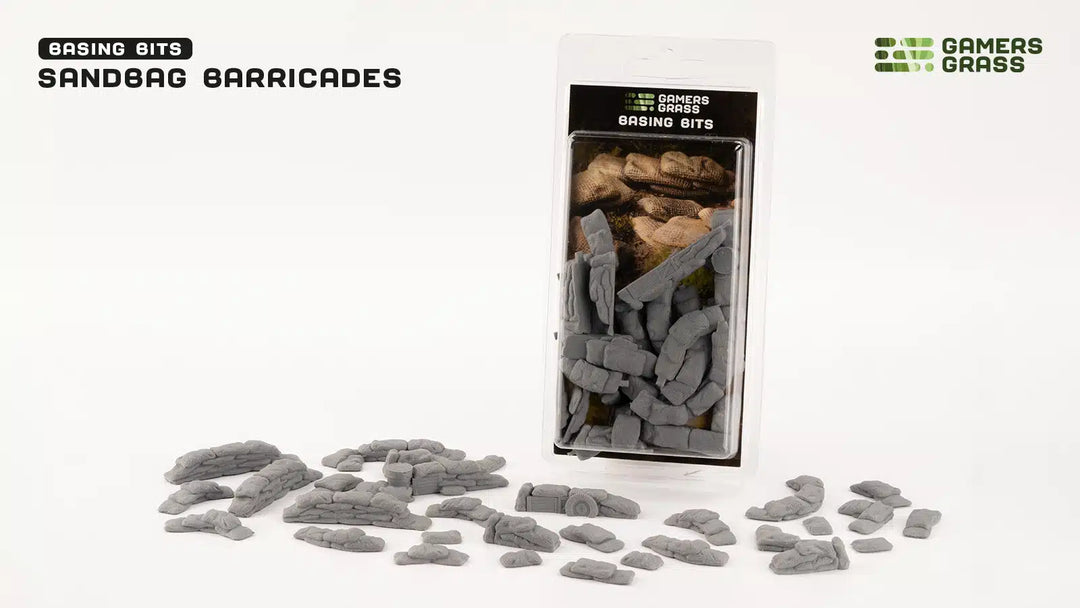 GamersGrass Basing Bits, Sandbag Barricades