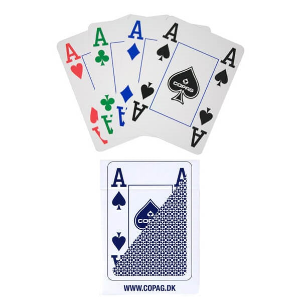 Copag 100% Plastic Poker, 4 Colour Deck