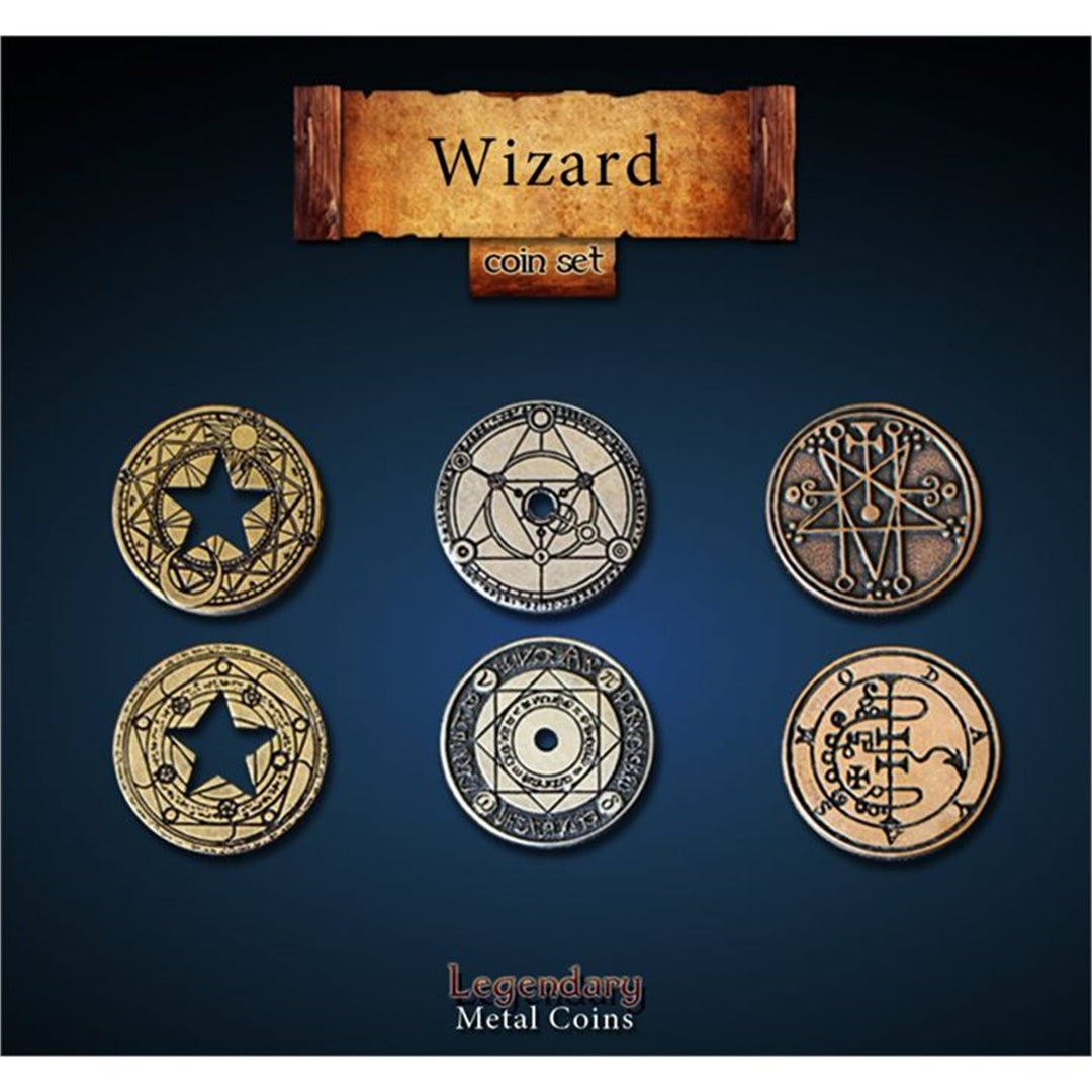 Legendary Metal Coins - Wizard Coin Set (Drawlab)