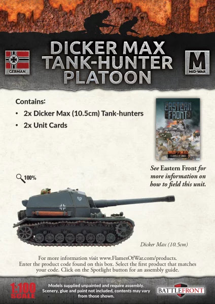 Flames of War: Dicker Max Tank-hunter Platoon (GBX190)