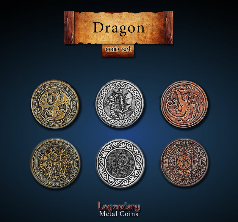 Legendary Metal Coins - Dragon Set (Drawlab)