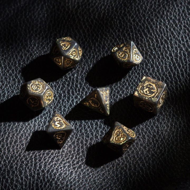 Dragons Dice Set: Nephrite (7) (Q-Workshop) (SDRA06)