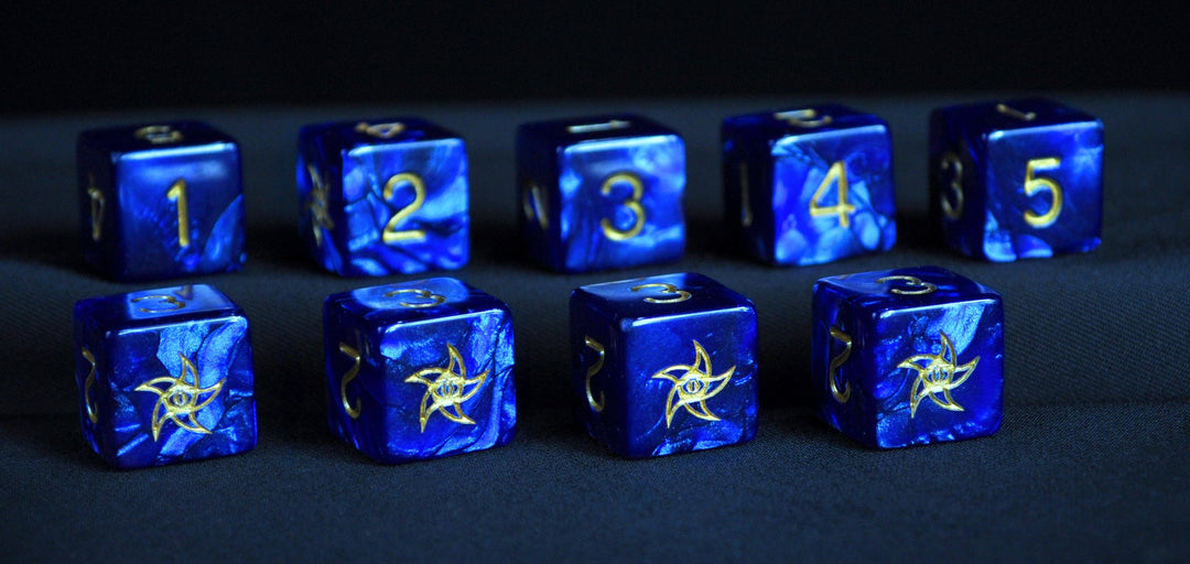 Elder Dice: Blue Astral Elder Sign (d6 Tube)