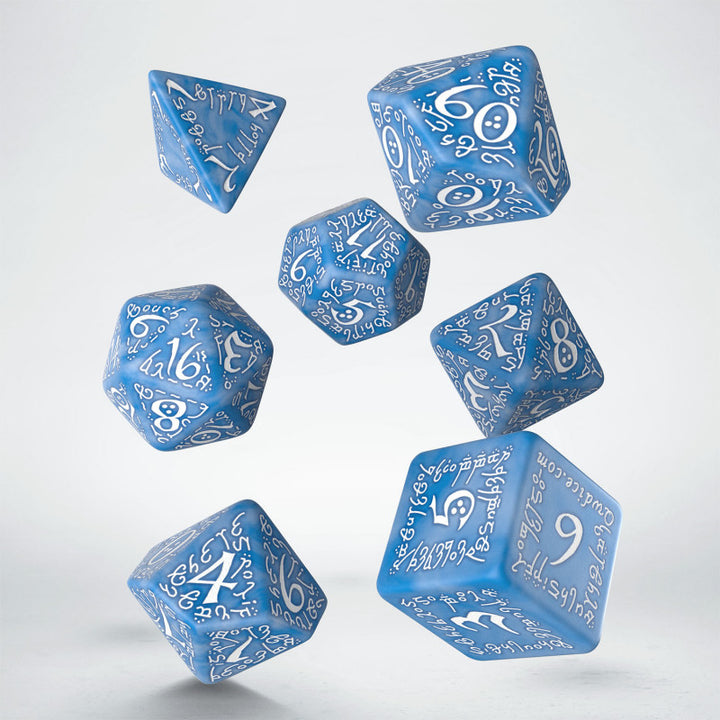 Elvish Glacier & white Dice Set (7) (Q-Workshop) (SELV1R)