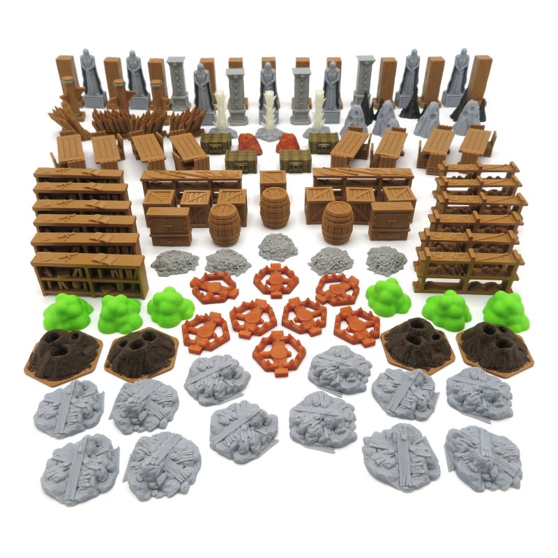 Full Scenery Pack for Jaws of the Lion - Gloomhaven - 114 Pieces (BGExpansions)