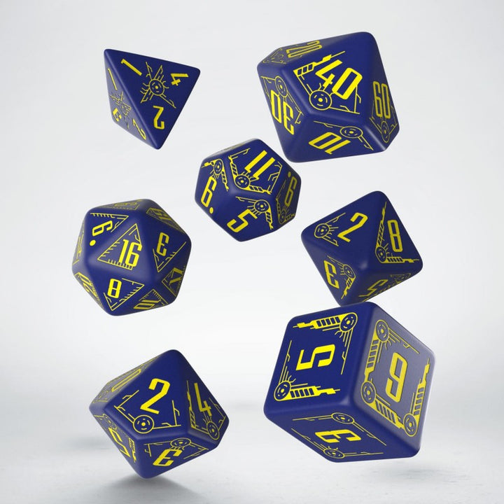 Galactic Navy & Yellow Dice Set (7) (Q-Workshop) (SGAL45)