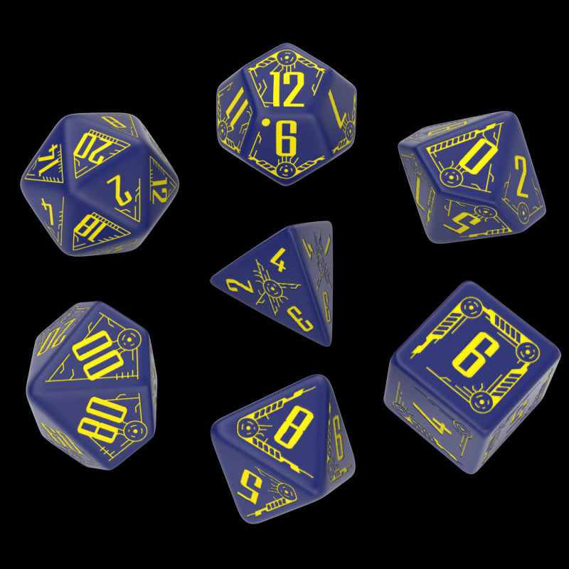 Galactic Navy & Yellow Dice Set (7) (Q-Workshop) (SGAL45)