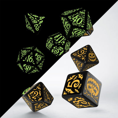 Halloween Pumpkin - Jack O’Lantern Dice Set (Q-Workshop) (SHAP02)