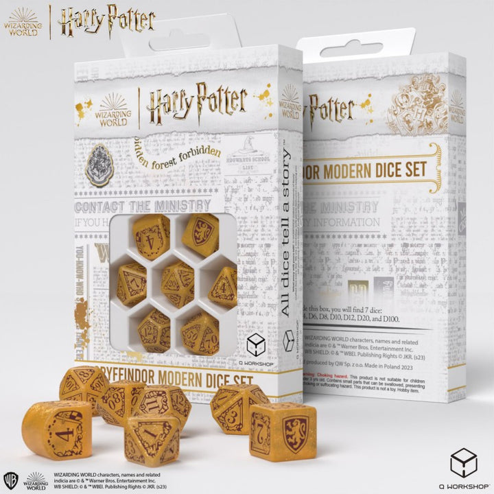 Harry Potter - Gryffindor Modern Dice Set - Gold (Q-Workshop) (190142/2023/1/B)